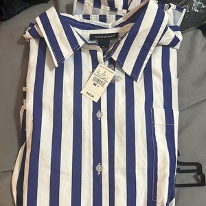 NWT Ashley Stewart Striped High/Low Shirt